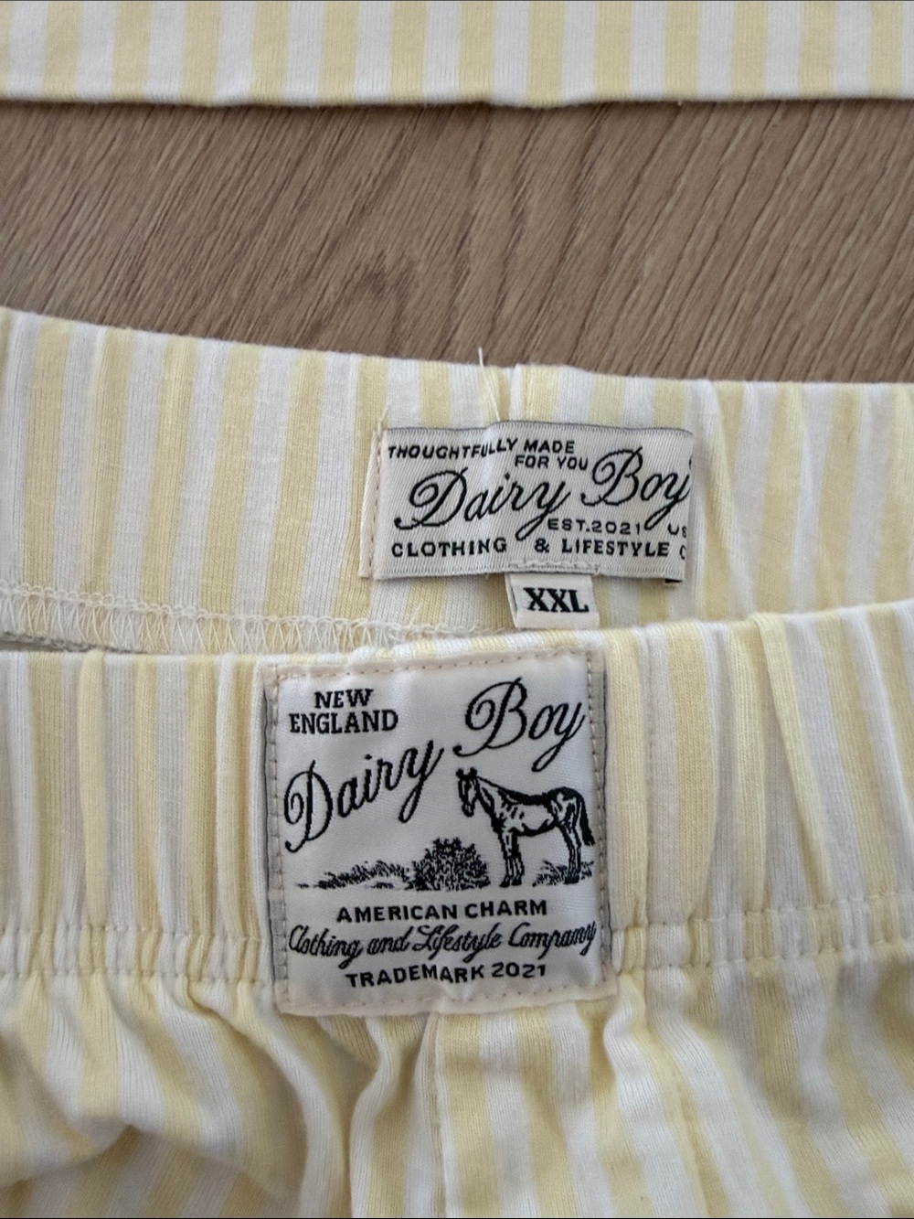 Dairy Boy yellow stripe pajama set - Picture 6 of 10